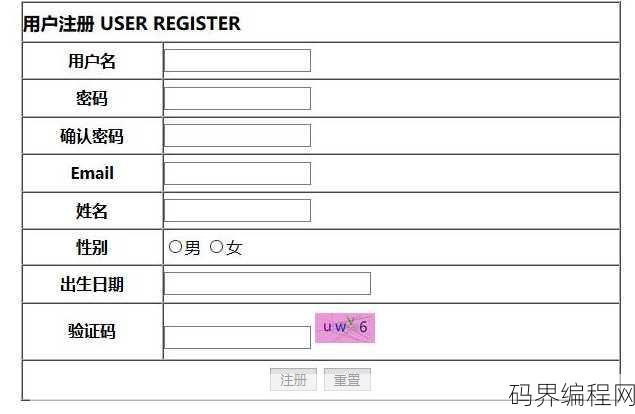 html用户注册表单制作，HTML基础教程，打造用户注册表单实例
