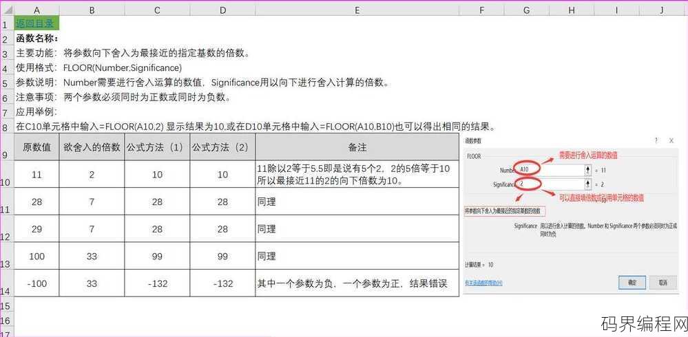 floor函数的使用方法及实例，掌握floor函数，使用技巧与实用案例解析