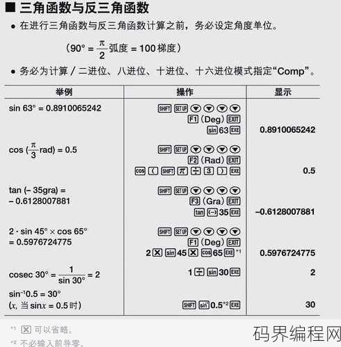 在线反三角函数计算器