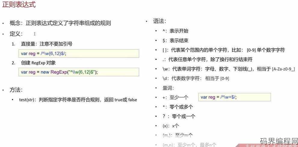 javascript正则表达式教程
