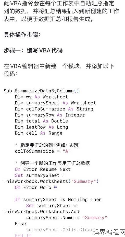 vba语言代码大全