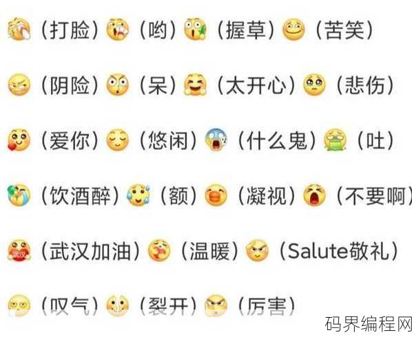 html表情代码大全，全面解析，HTML表情代码大全