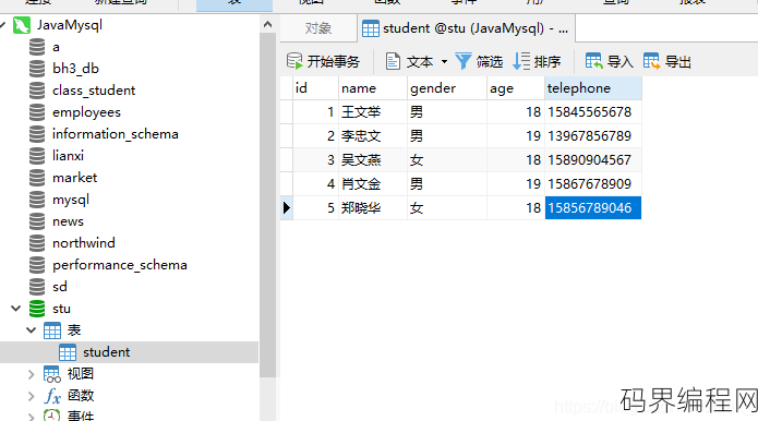 javaweb增删改查
