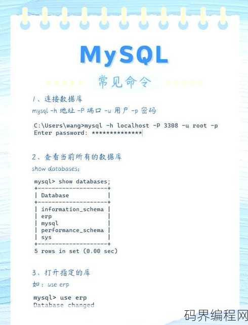 mysql基本语句，MySQL基础操作与常用语句概览