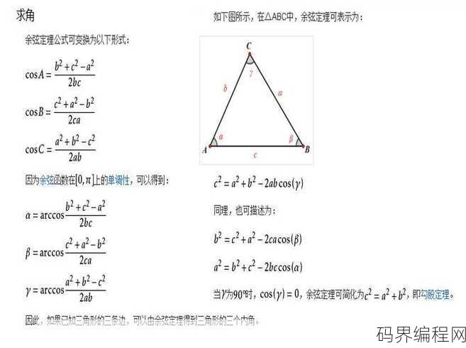余弦定理