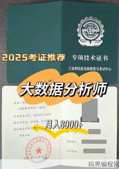 大数据分析师证书