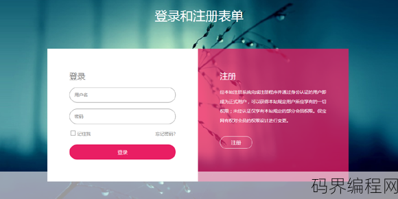 html用表单做登录页面