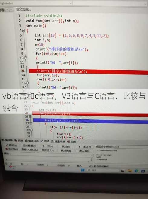 vb语言和c语言，VB语言与C语言，比较与融合