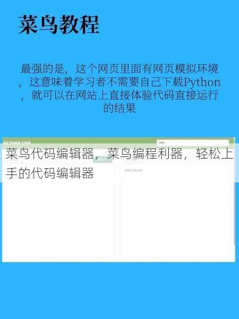 菜鸟代码编辑器