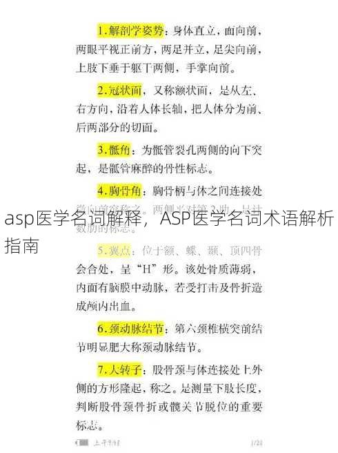 asp医学名词解释