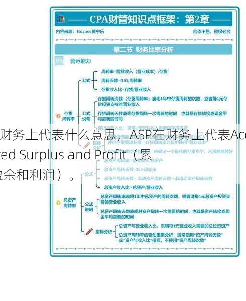 asp财务上代表什么意思，ASP在财务上代表Accumulated Surplus and Profit（累计盈余和利润）。
