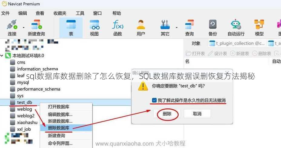 sql数据库数据删除了怎么恢复