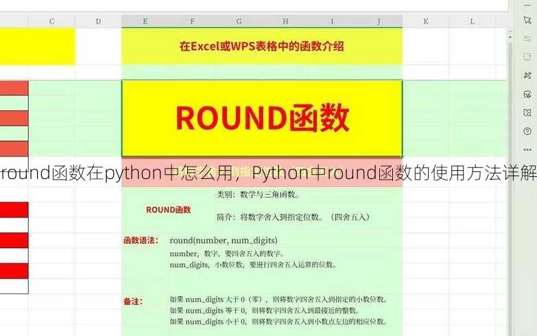 round函数在python中怎么用