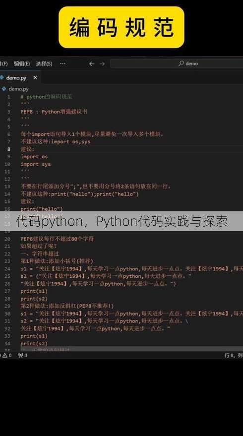 代码python，Python代码实践与探索