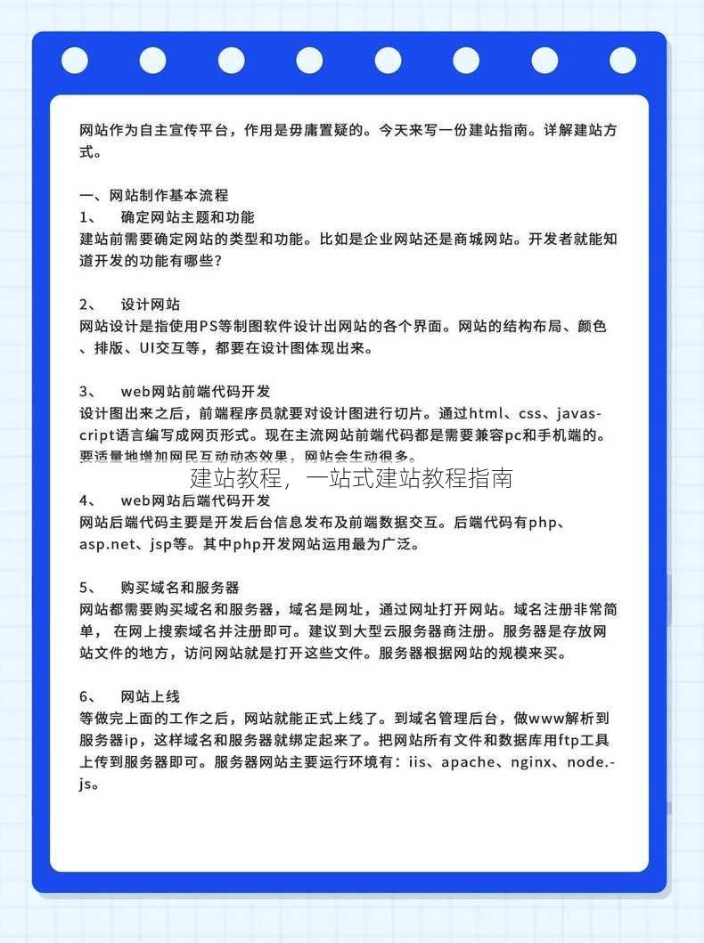 建站教程