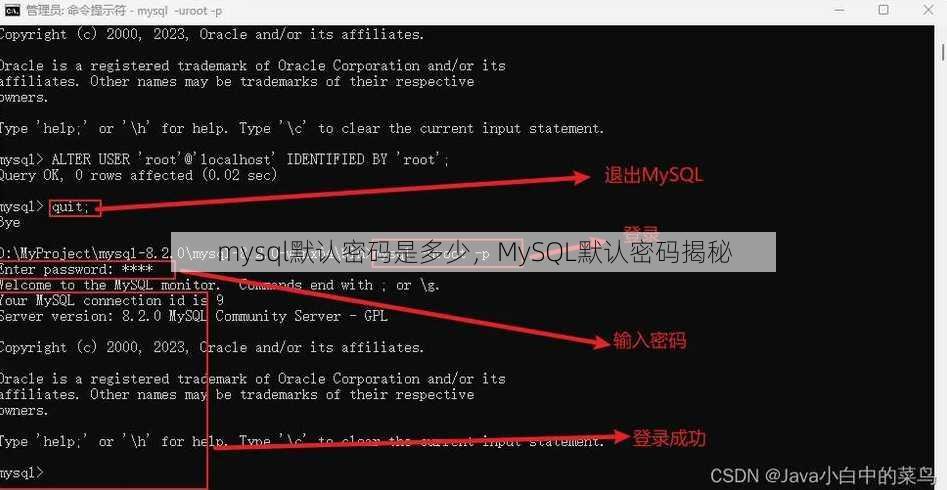 mysql默认密码是多少，MySQL默认密码揭秘