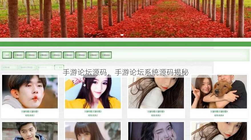 手游论坛源码