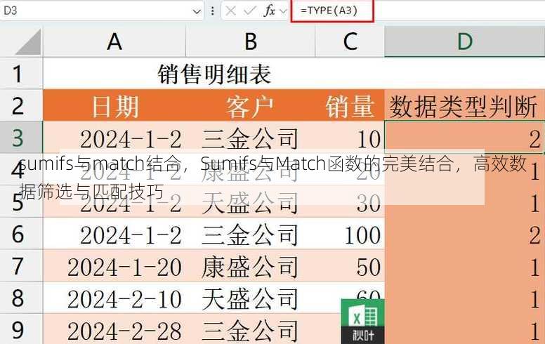 sumifs与match结合