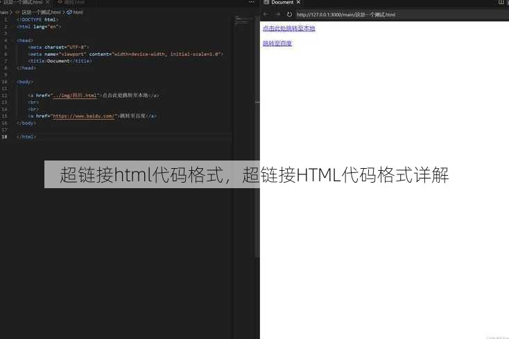 超链接html代码格式