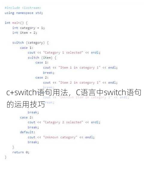 c+switch语句用法