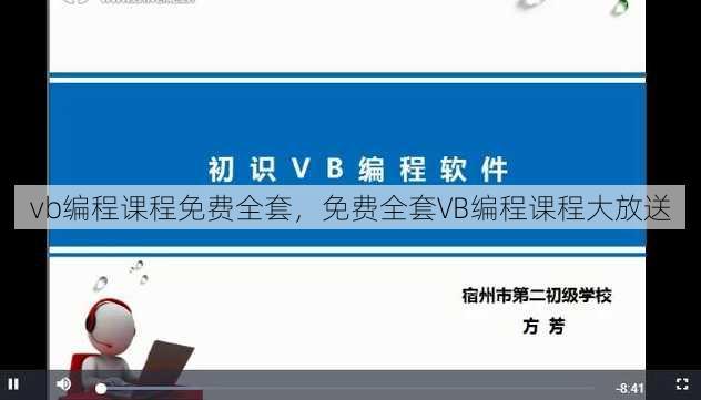 vb编程课程免费全套