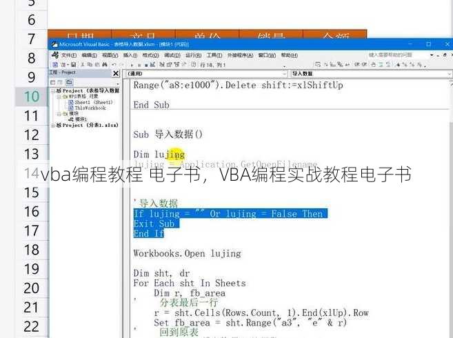 vba编程教程 电子书