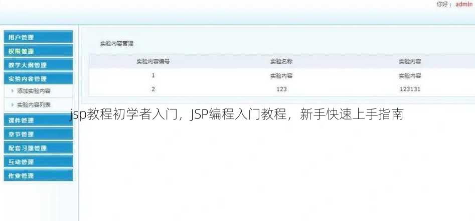 jsp教程初学者入门