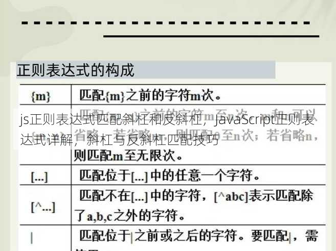 js正则表达式匹配斜杠和反斜杠