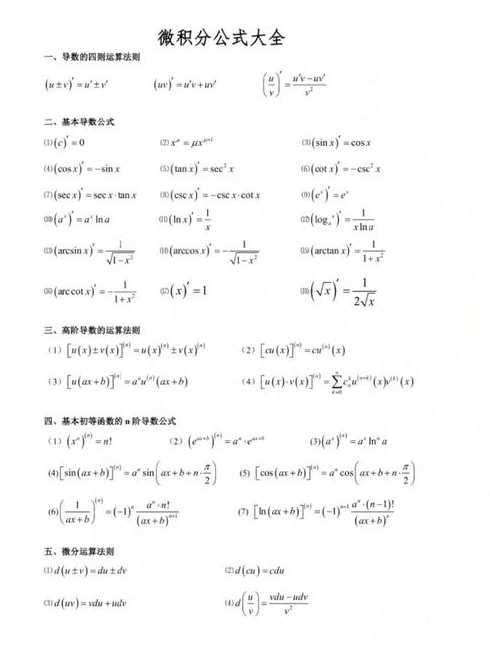 e的求导公式表（e的导数怎么求）