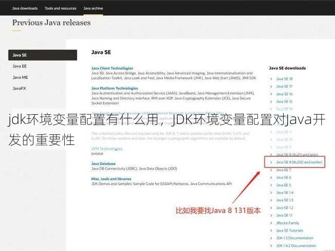 jdk环境变量配置有什么用