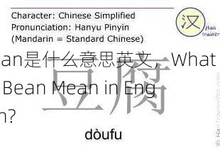 bean是什么意思英文