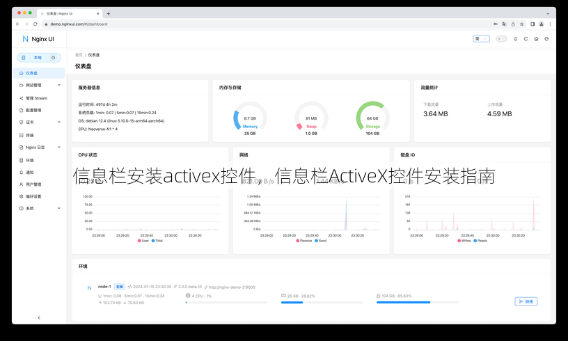 信息栏安装activex控件