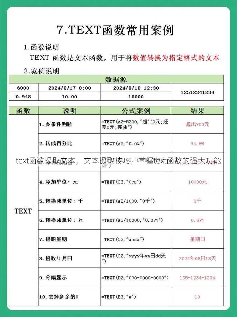 text函数提取文本