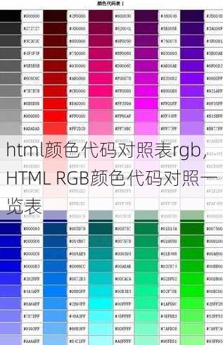 html颜色代码对照表rgb