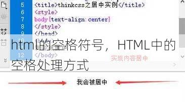 html的空格符号