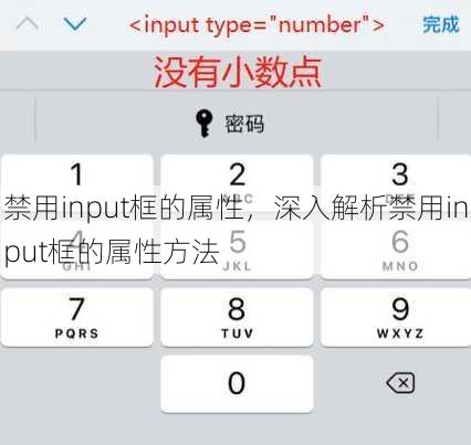 禁用input框的属性