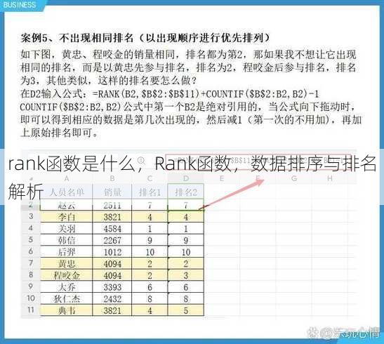 rank函数是什么