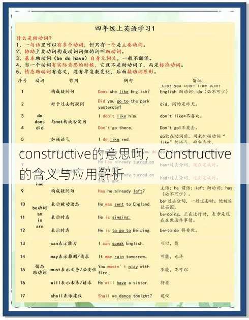 constructive的意思啊