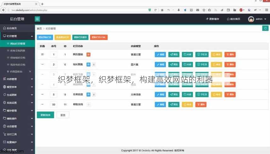 织梦框架