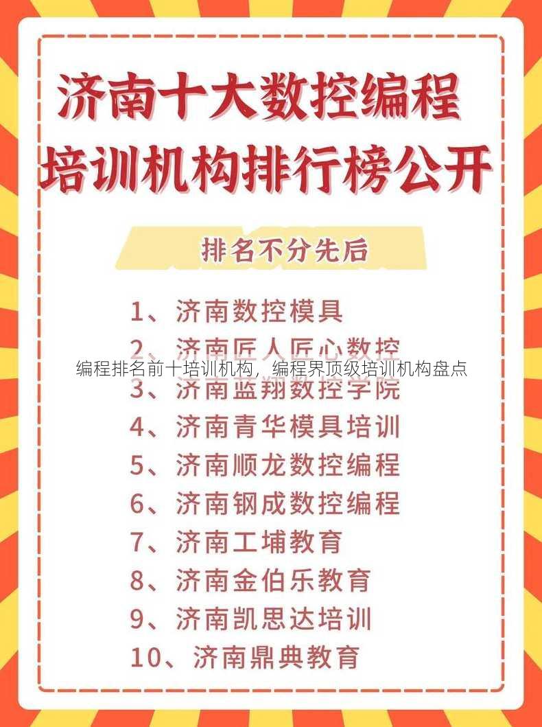 编程排名前十培训机构