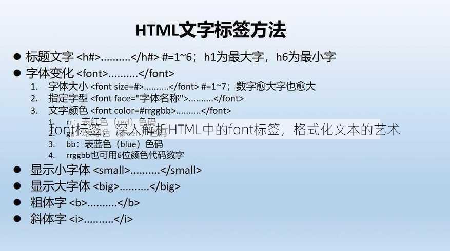 font标签