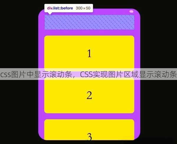 css图片中显示滚动条