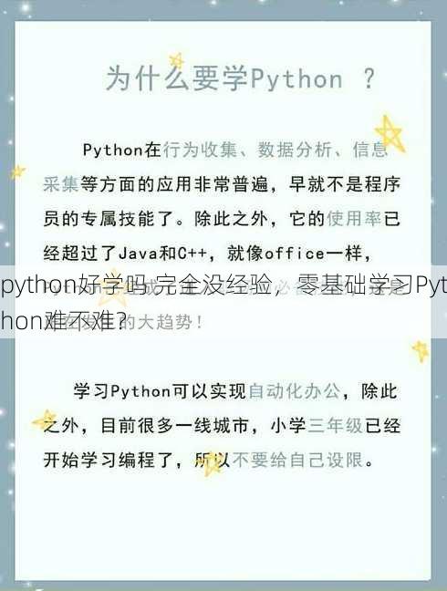 python好学吗 完全没经验