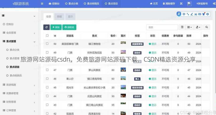 旅游网站源码csdn