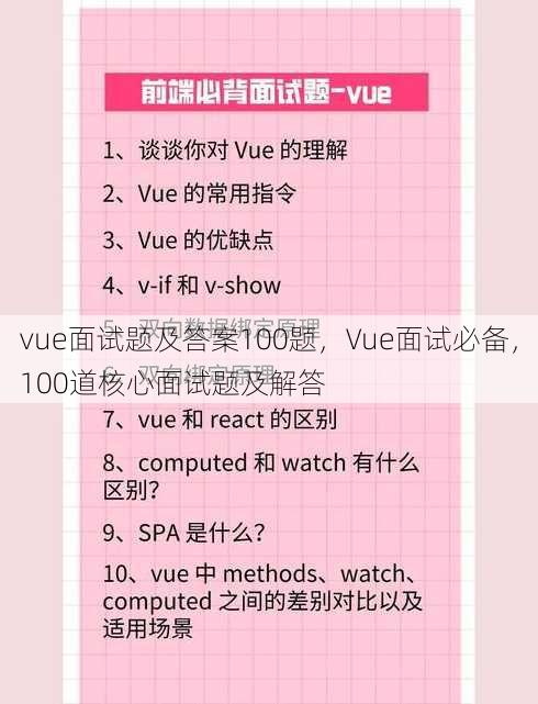 vue面试题及答案100题