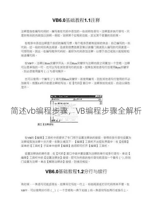 简述vb编程步骤