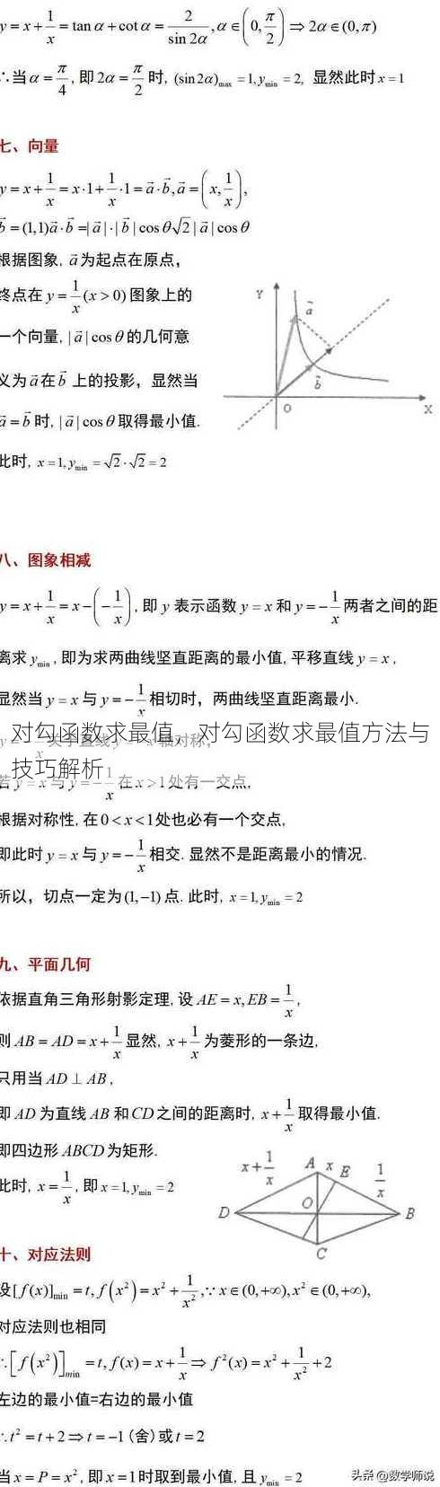 对勾函数求最值