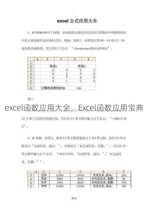 excel函数应用大全