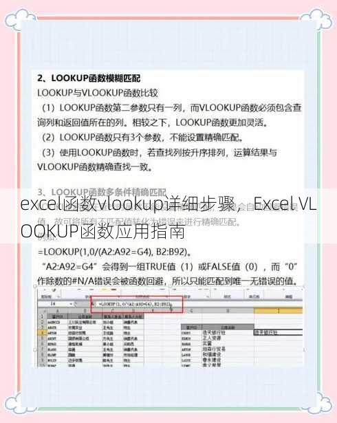 excel函数vlookup详细步骤