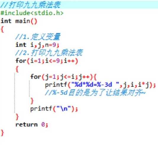 c语言编程九九乘法表（用c语言编写完整的九九乘法表）